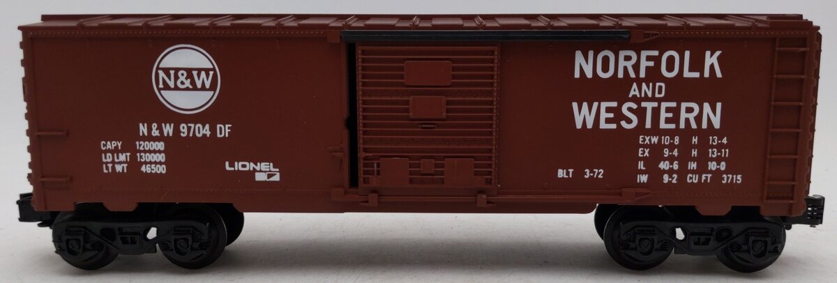 Lionel 6-9704 O Gauge Norfolk and Western Tuscan Boxcar VG/Box