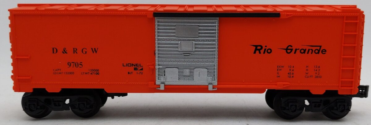 Lionel 6-9705 O Gauge Denver & Rio Grande Western Box Car VG/Box