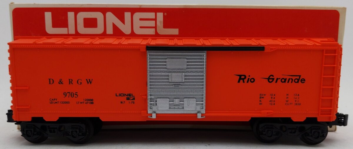 Lionel 6-9705 O Gauge Denver & Rio Grande Western Box Car VG/Box