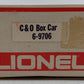 Lionel 6-9706 O Gauge Chesapeake and Ohio Boxcar VG/Box