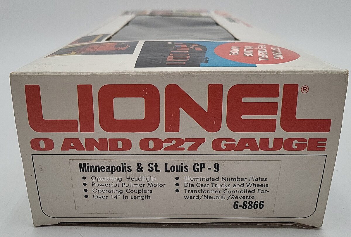 Lionel 6-8866 O Gauge Minneapolis and St. Louis GP-9 Powered Diesel Locomotive EX/Box