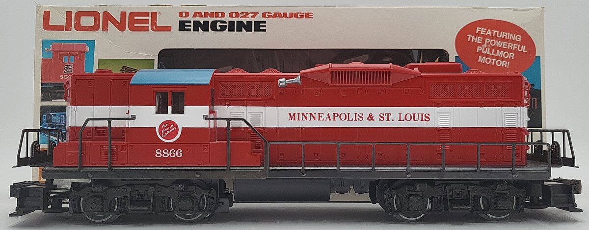 Lionel 6-8866 O Gauge Minneapolis and St. Louis GP-9 Powered Diesel Locomotive EX/Box