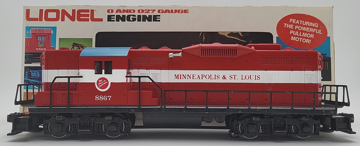 Lionel 6-8867 O Gauge Minneapolis and St. Louis GP9 Non-Powered Diesel Engine VG/Box