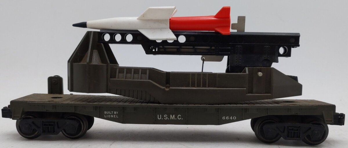 Lionel 6640 Vintage O IRBM USMC Olive Drab Rocket Launcher VG