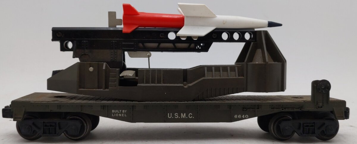 Lionel 6640 Vintage O IRBM USMC Olive Drab Rocket Launcher VG