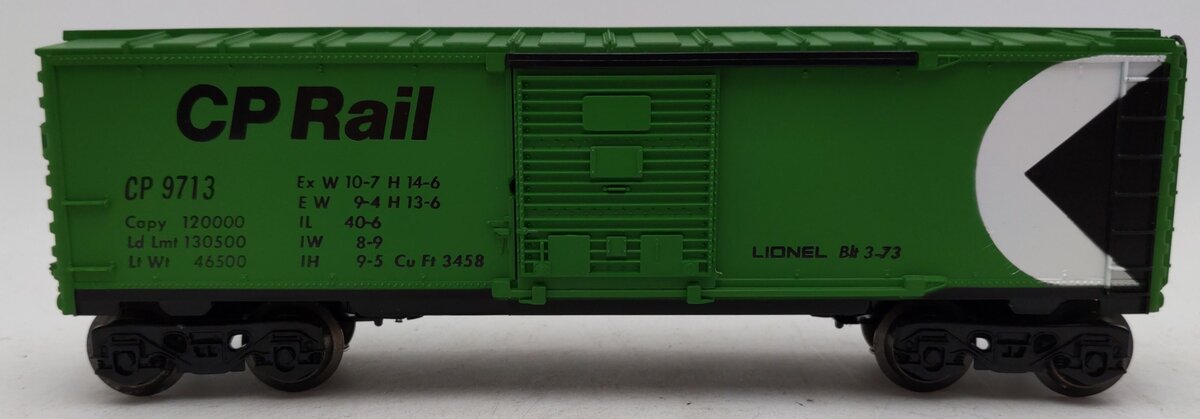 Lionel 6-9713 O Gauge Canadian Pacific Green Boxcar VG/Box