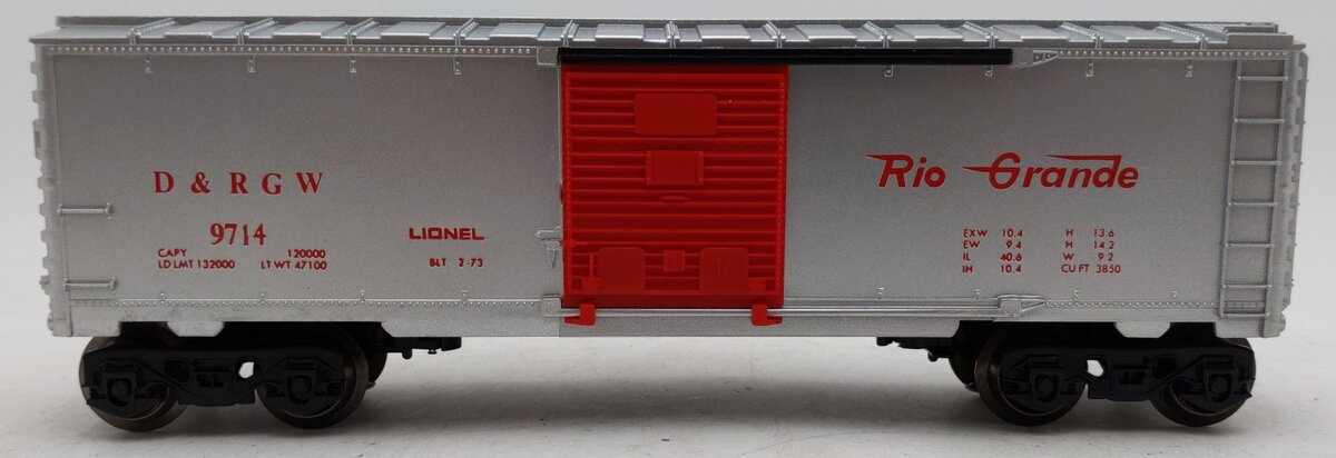 Lionel 6-9714 O Gauge Denver & Rio Grande Western Box Car VG/Box