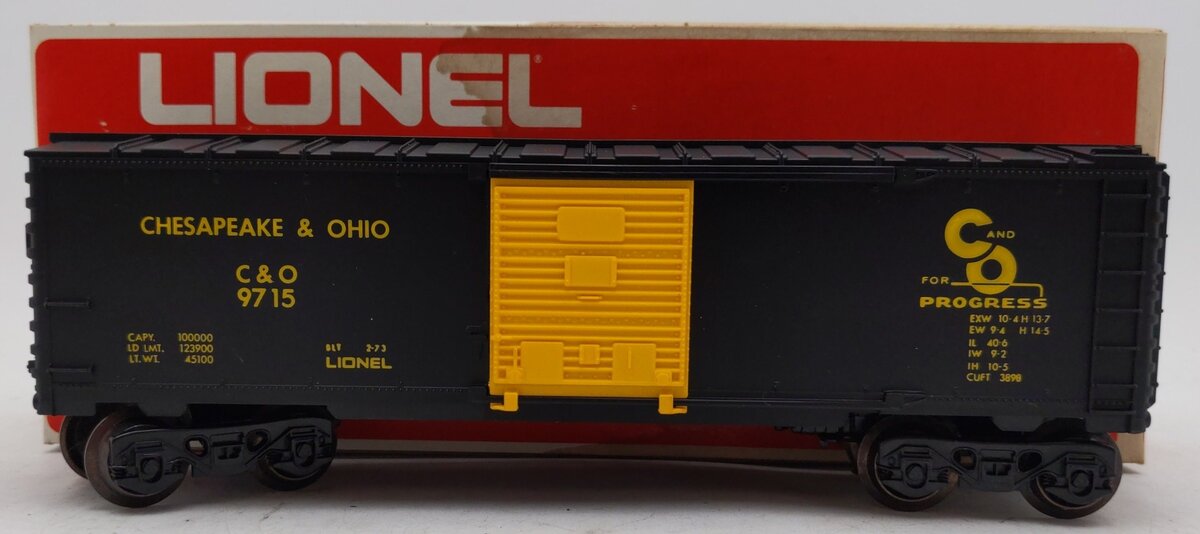 Lionel 6-9715 O Gauge Chesapeake & Ohio Boxcar EX/Box