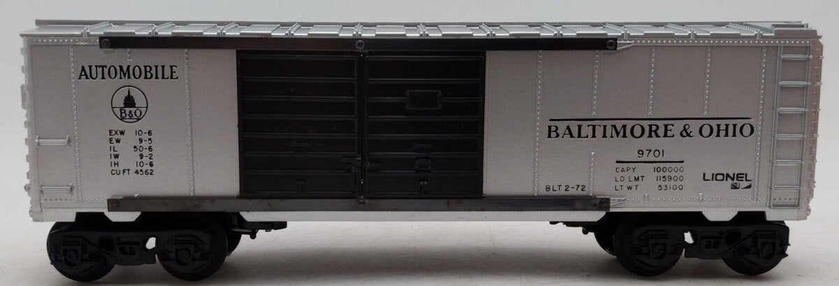 Lionel 6-9701 O Gauge Baltimore & Ohio Double Door Automobile Boxcar VG/Box