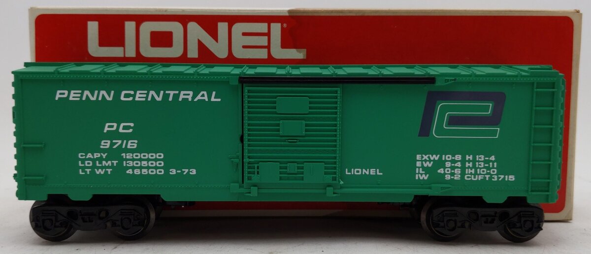 Lionel 6-9716 O Gauge Penn Central Boxcar EX/Box