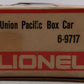 Lionel 6-9717 O Gauge Union Pacific Boxcar #9717 VG/Box