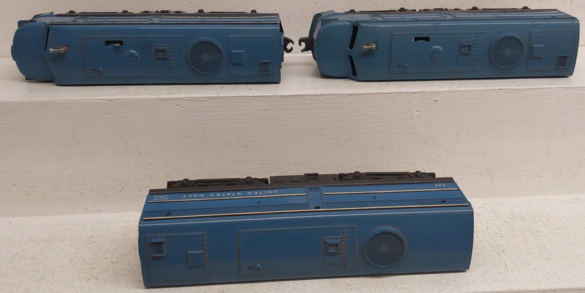 Lionel 224 Vintage O US Navy ABA Diesel Locomotive Set VG