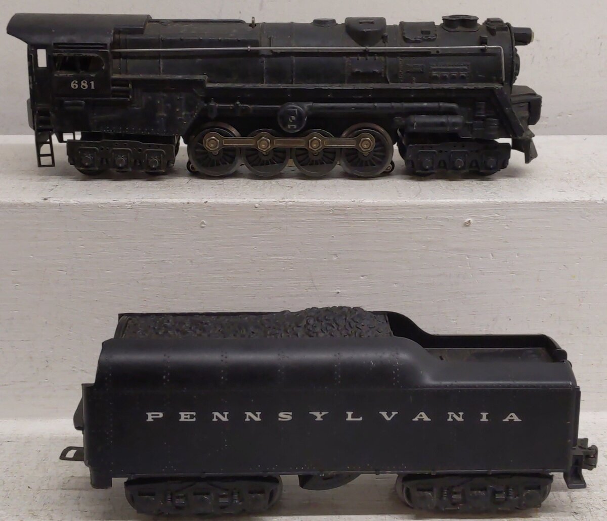 Lionel 681 Vintage O 6-8-6 Diecast S2 Steam Turbine Loco w/2671W Tender VG