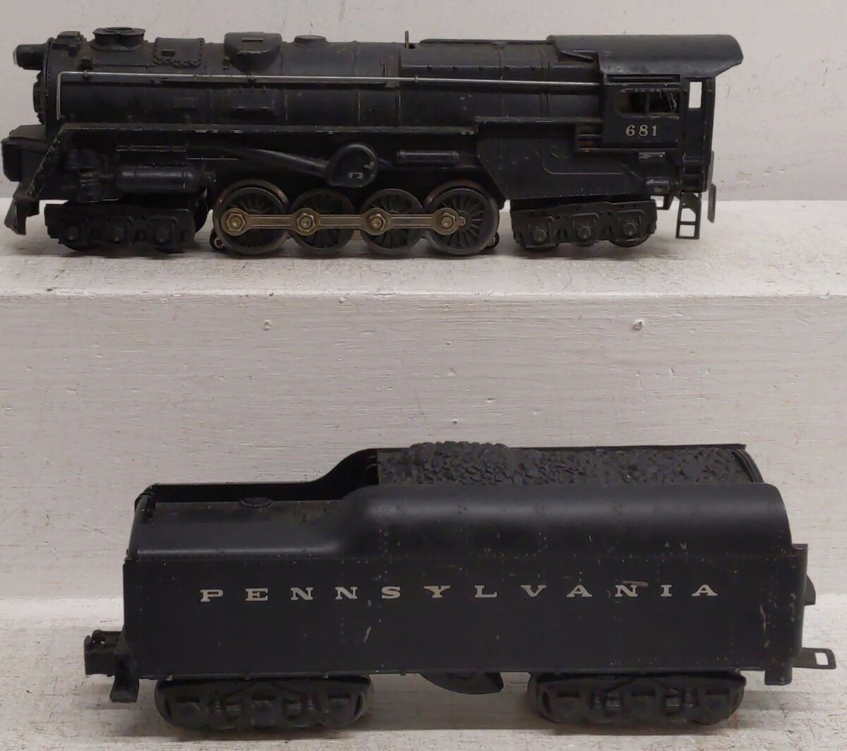 Lionel 681 Vintage O 6-8-6 Diecast S2 Steam Turbine Loco w/2671W Tender VG