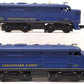 Lionel 225 Vintage O Chesapeake & Ohio AA Diesel Locomotive Set VG