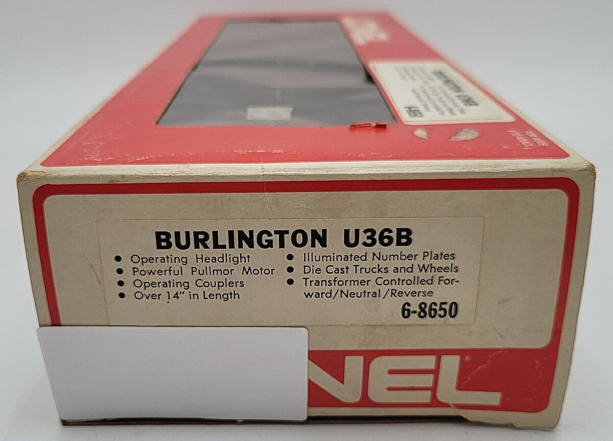 Lionel 6-8650 O Burlington Northern U36B Powered Diesel Locomotive #8650 EX/Box