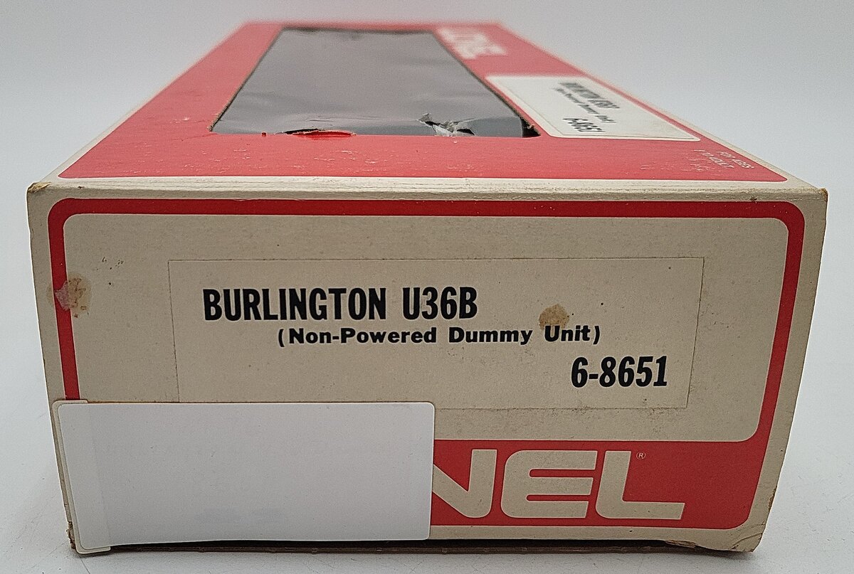 Lionel 6-8651 O Burlington Northern U36B Dummy Diesel Locomotive EX/Box