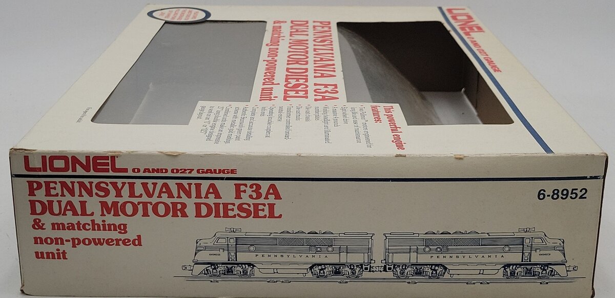 Lionel 6-8952 O Gauge Pennsylvania F-3 AA Diesel Locomotive Set VG/Box