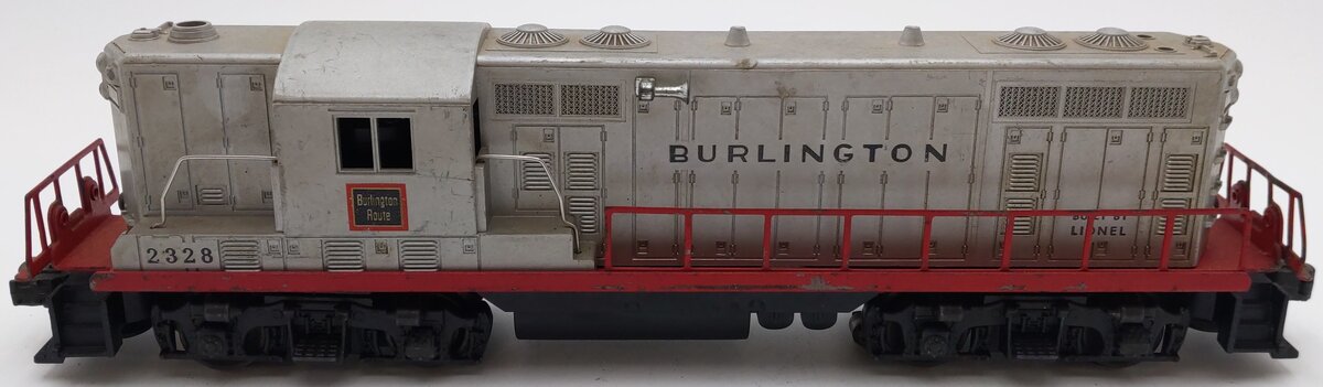 Lionel 2328 Vintage O Burlington GP-7 Powered EMD Diesel Locomotive VG