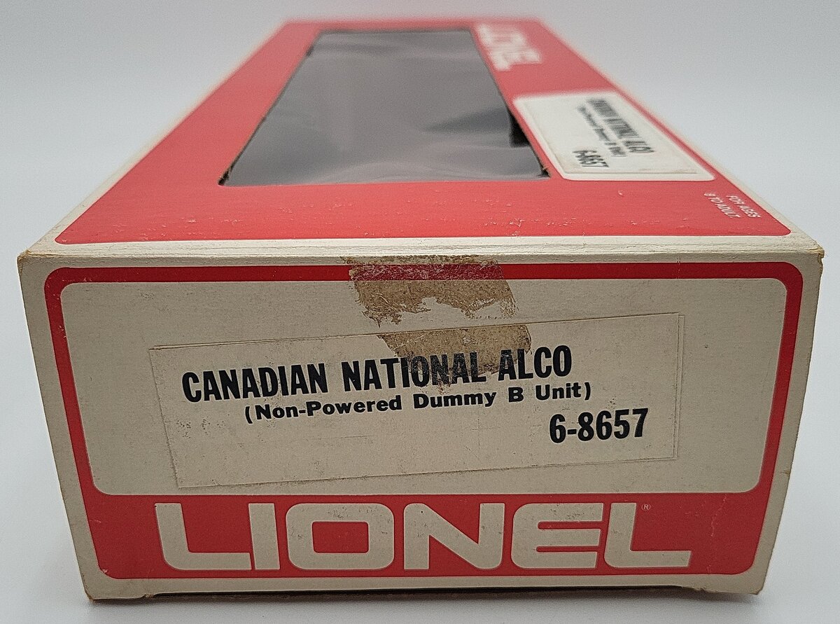 Lionel 6-8657 Canadian National Alco B Unit Non-Powered Diesel Locomotive #8657 EX/Box