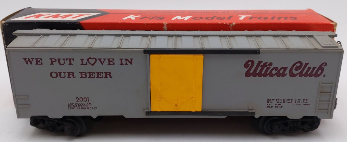 KMT 2001 O Gauge Utica Club Beer Reefer Car EX/Box