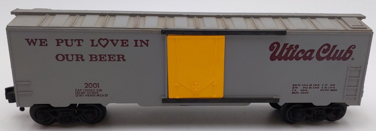 KMT 2001 O Gauge Utica Club Beer Reefer Car EX/Box