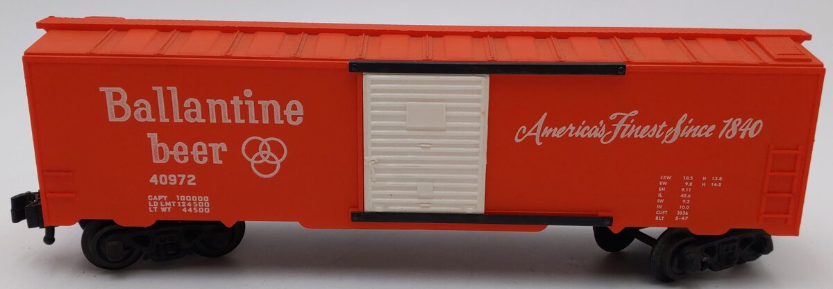 KMT 40972 O Gauge Ballantine Beer Boxcar EX/Box