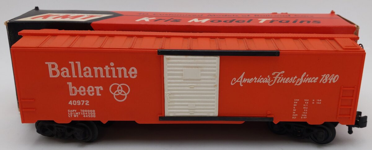 KMT 40972 O Gauge Ballantine Beer Boxcar EX/Box