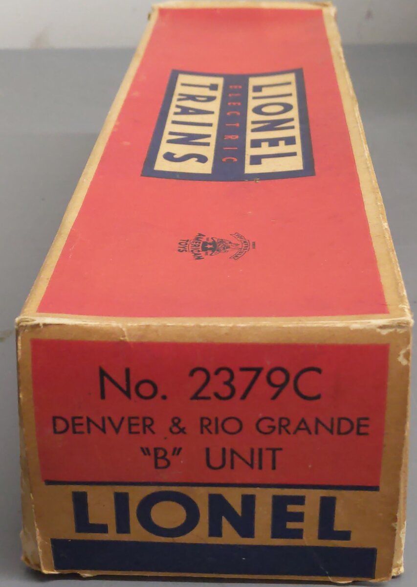 Lionel 2379 Vintage O Rio Grande F3 AB Diesel Locomotive Set VG/Box