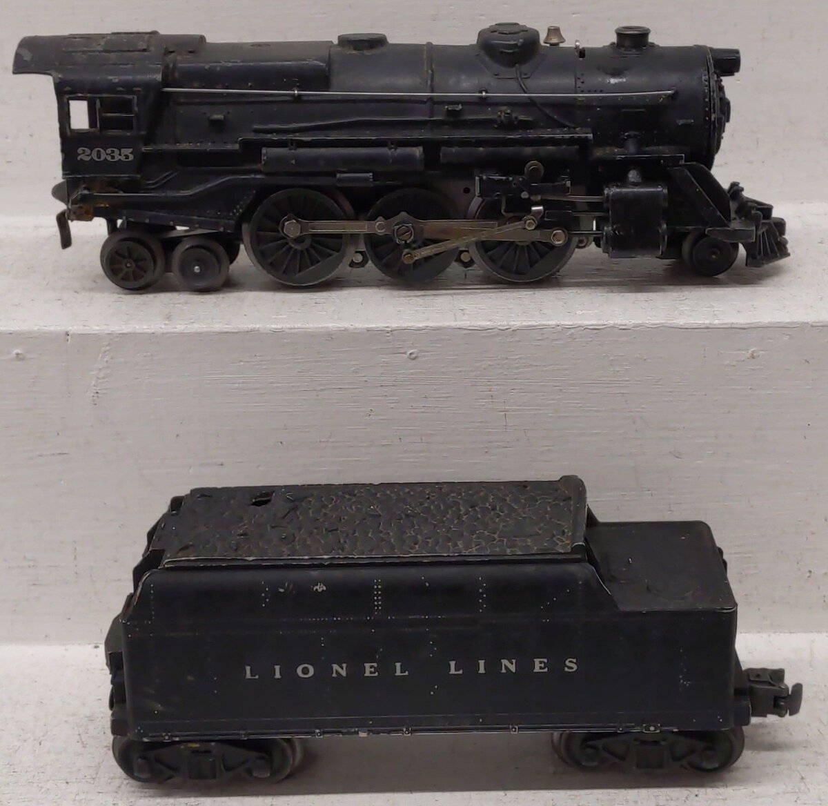 Lionel 2035 Vintage O Lionel Lines 2-6-4 Die-Cast Postwar Steam Loco w/Tender VG