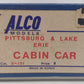 Alco Models X-121 HO Scale BRASS Pittsburgh & Lake Erie Cabin Car/Box