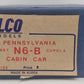 Alco Models X-122 HO Brass Pennsylvania N-6B Offset Cupola Cabin Car EX/Box