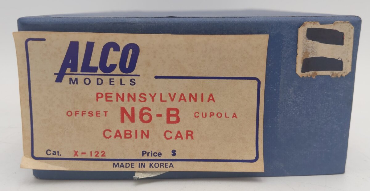 Alco Models X-122 HO Brass Pennsylvania N-6B Offset Cupola Cabin Car EX/Box