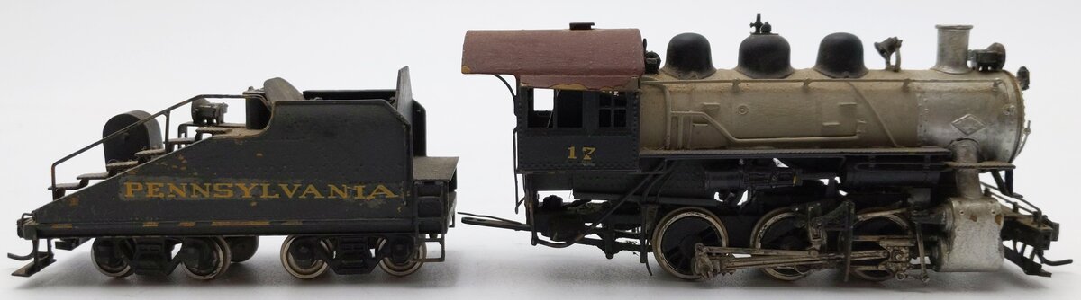 United Models HO Scale Brass PRR 0-6-0 Steam Locomotive & Tender - Painted