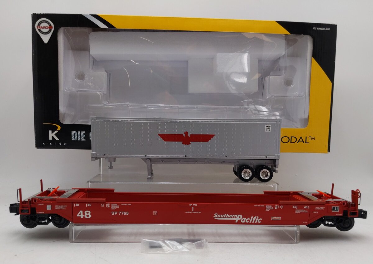 K-Line K776502 O Gauge Southern Pacific Gunderson DTTX w/ Trailer LN/Box