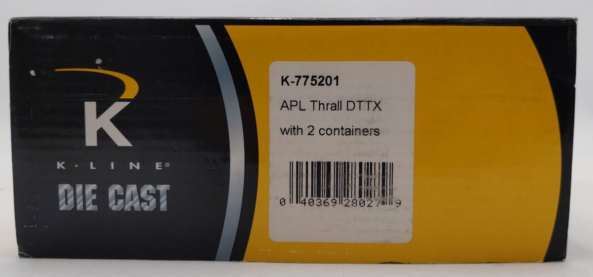 K-Line K775201 O Gauge American President Lines Thrall DTTX w/ 2 Containers LN/Box