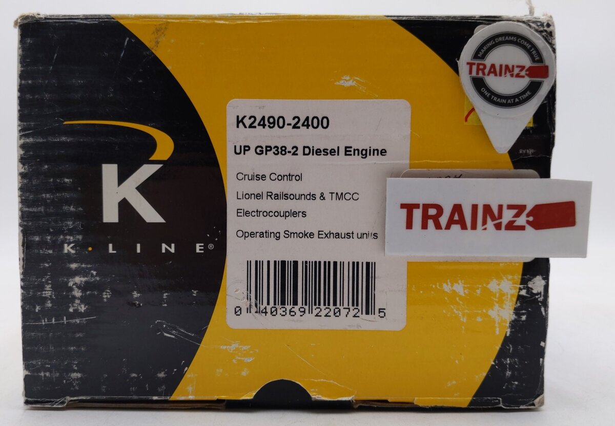 K-Line K2490-2400 O Union Pacific GP38-2 Diesel Locomotive #2400 EX/Box
