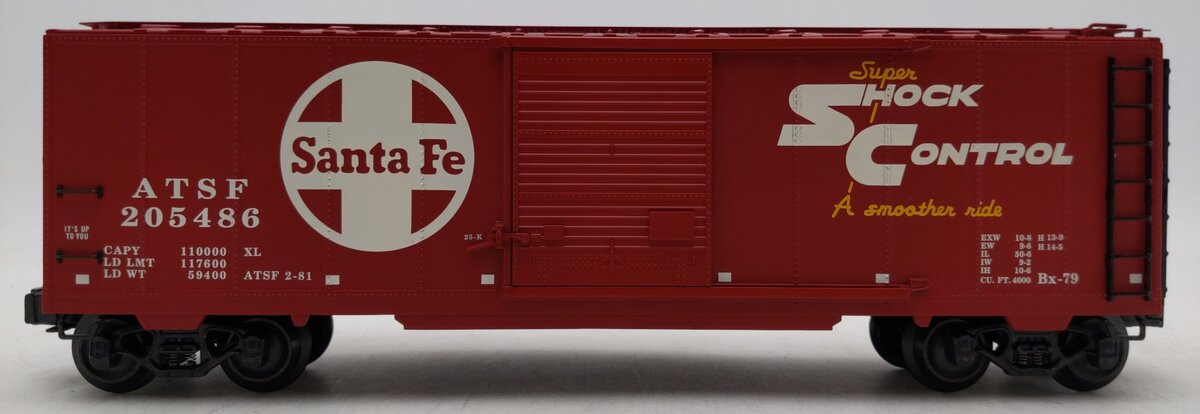 K-Line K751-1052 O Die-Cast Santa Fe Boxcar #205486 LN