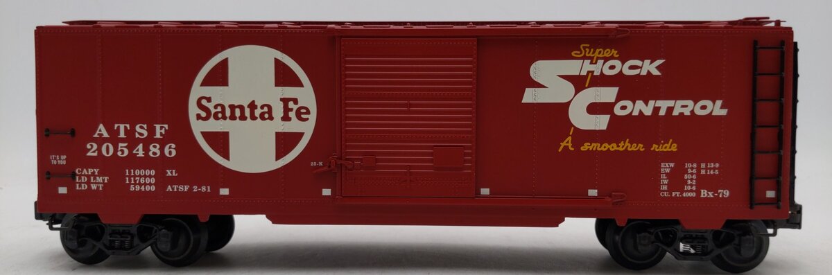 K-Line K751-1052 O Die-Cast Santa Fe Boxcar #205486 LN