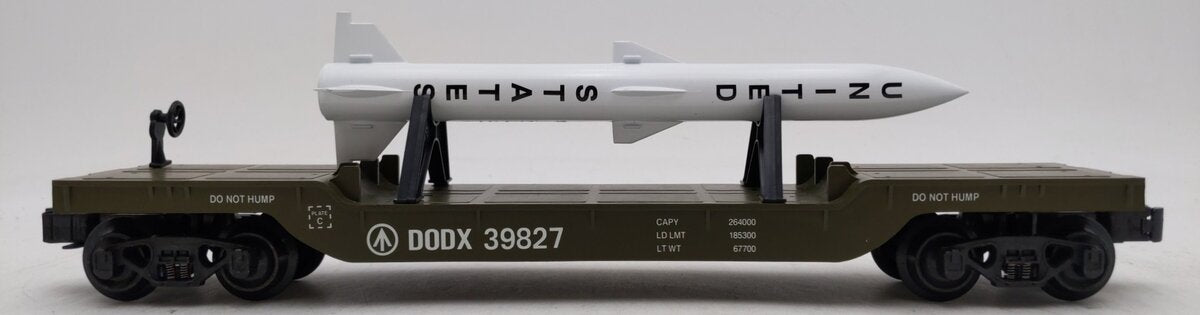 K-Line K662-8012 O Gauge U.S. Army Flatcar w/ Missile #39827 LN/Box