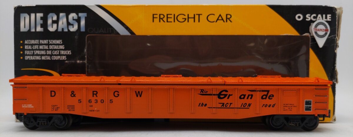 K-Line K652-1491 Denver and Rio Grande Western Die cast Gondola w/ Roof Cover EX/Box