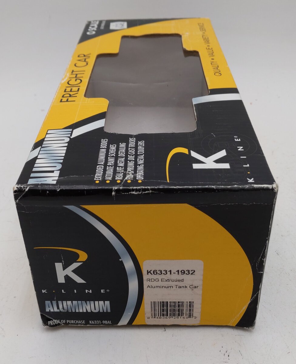 K-Line K6331-1932 O Gauge RDG Extruded Aluminum Tank Car #90988 LN/Box