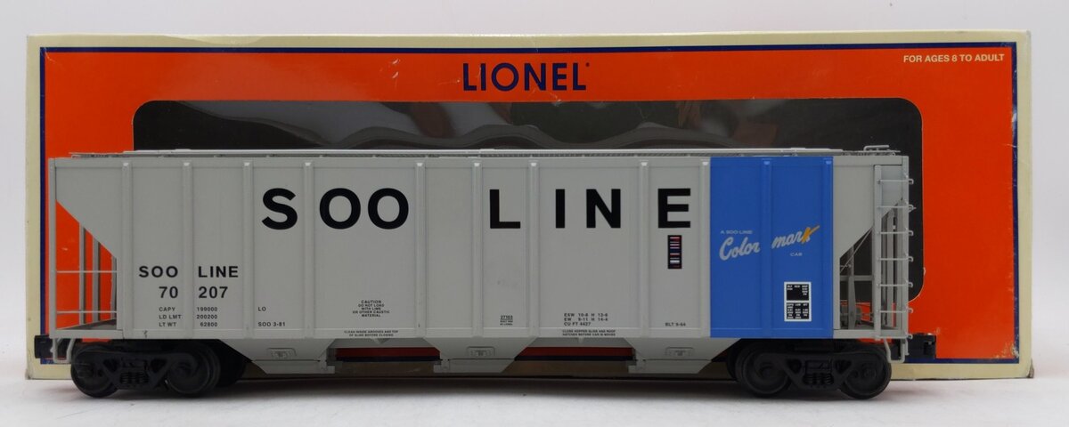 Lionel 6-27103 O Gauge Soo Line Hopper #70207 EX/Box