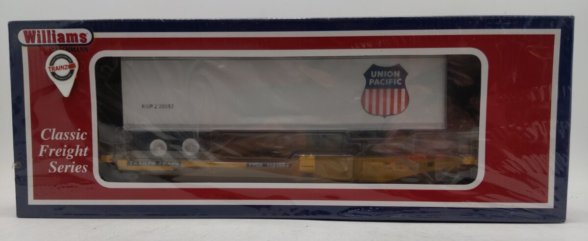 Williams 48401 O Union Pacific Front Runner Intermodal 3-Rail Car w/Trailer MT/Box