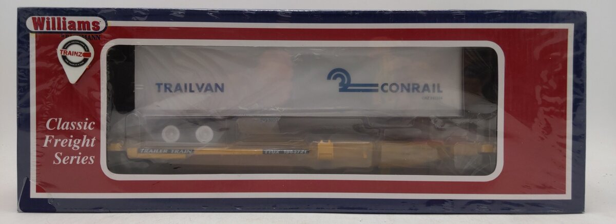 Williams 48402 O Conrail Front Runner Intermodal 3-Rail Car w/Trailer MT/Box
