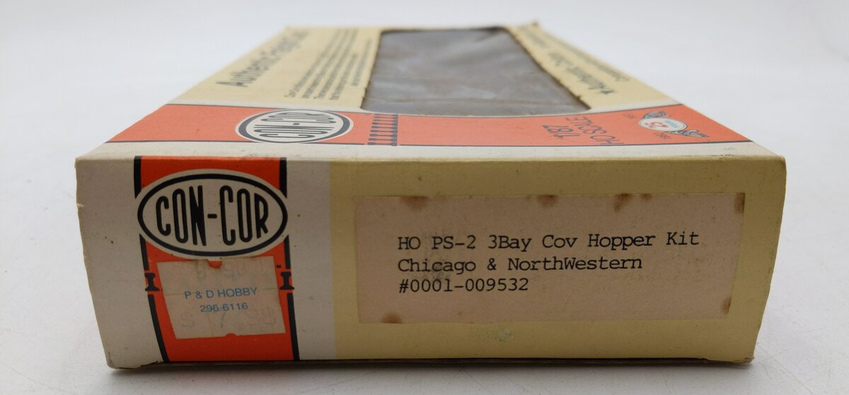 Con-Cor 0001-009532 HO Scale PS2 3Bay Covered Hopper C&N #95374  Weathered/Box