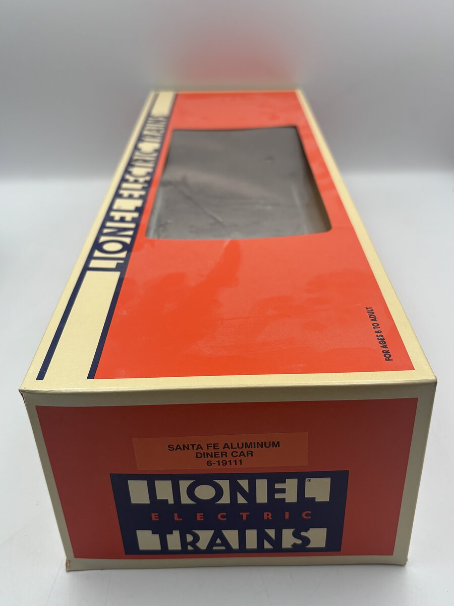 Lionel 6-19111 O Gauge Santa Fe Aluminum Diner Car #601 EX/Box