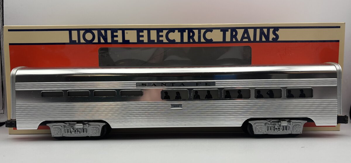 Lionel 6-19111 O Gauge Santa Fe Aluminum Diner Car #601 EX/Box