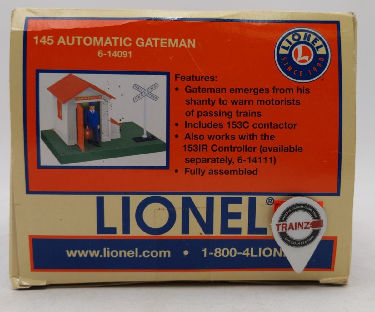 Lionel 6-14091 O Gauge #145 Operating Automatic Gateman EX/Box