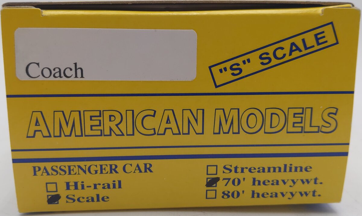 American Models S Scale Chesapeake & Ohio Passenger Car #702 EX/Box
